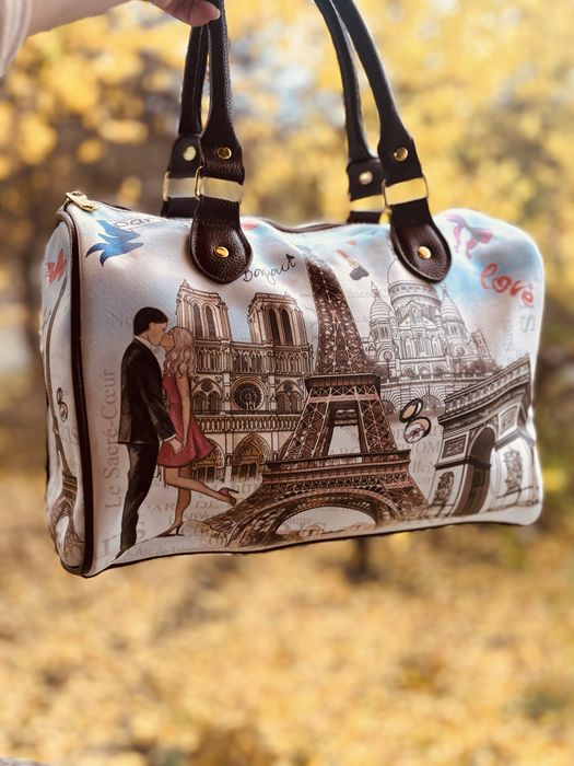 Сумка бочечка Barrel Ейфелева вежа