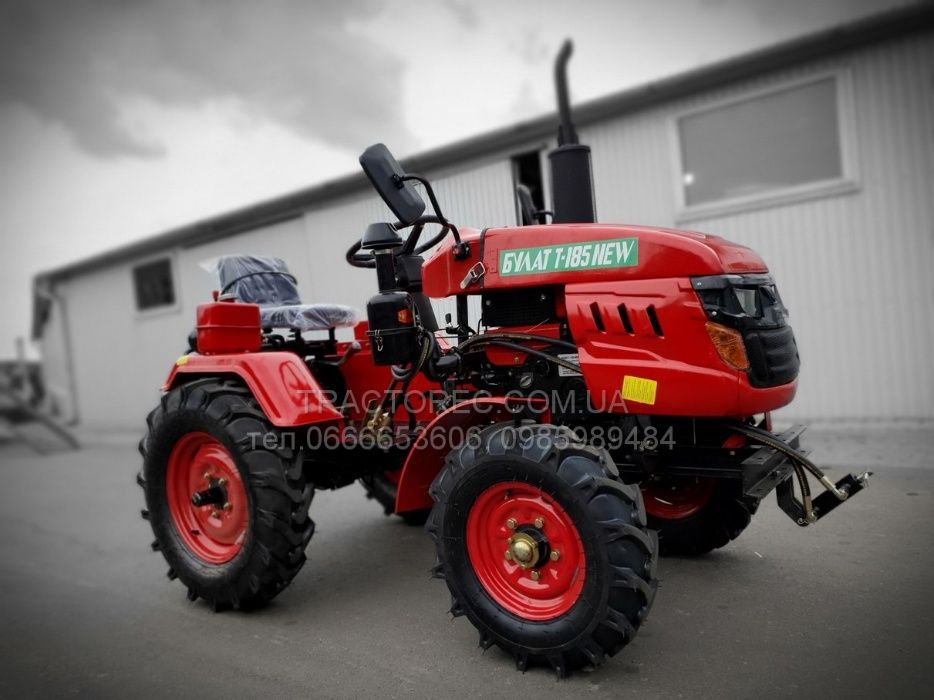 Мототрактор Булат Т185 RED, 17л.с, фреза+2х плуг, 2 гідравліки трактор