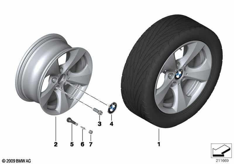 Felga BMW 16"  7Jx16 ET:31  Seria: 3' Seria: 4'  nr mag. 1/376