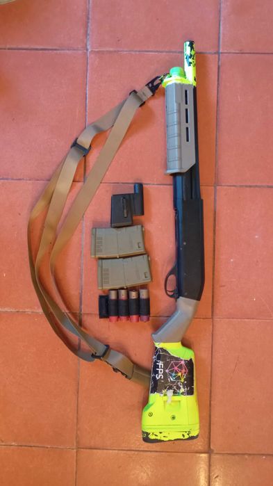 Airsoft highcapa Raven green gas shotgun lote