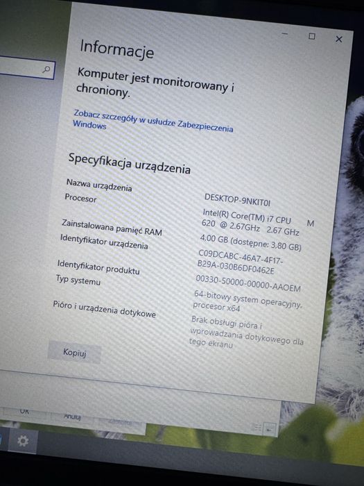 Laptop z bazą LENOVO X201