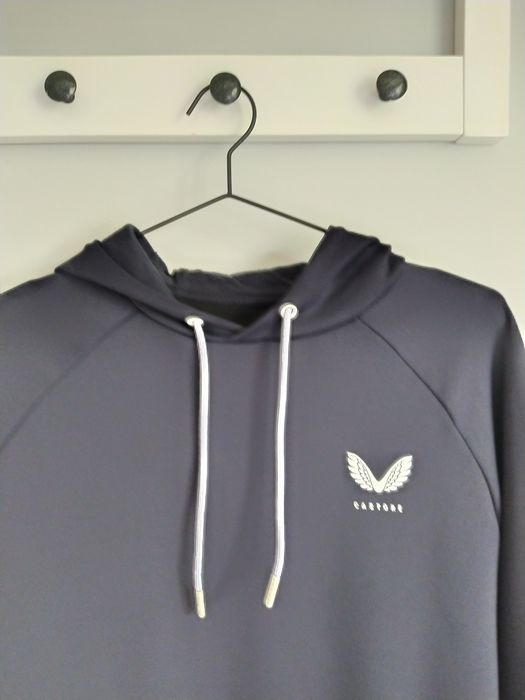 Granatowa męska bluza z kapturek, kangurka Softshell Castore Mclaren