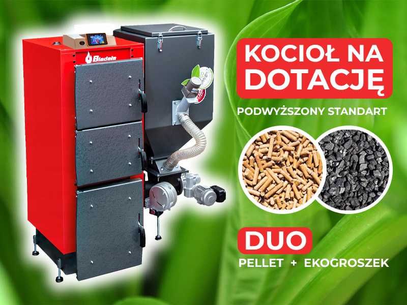 Piec, kocioł C.O. Ekopel 30 kW DUO na PELLET + ekogroszek 5 KLASA
