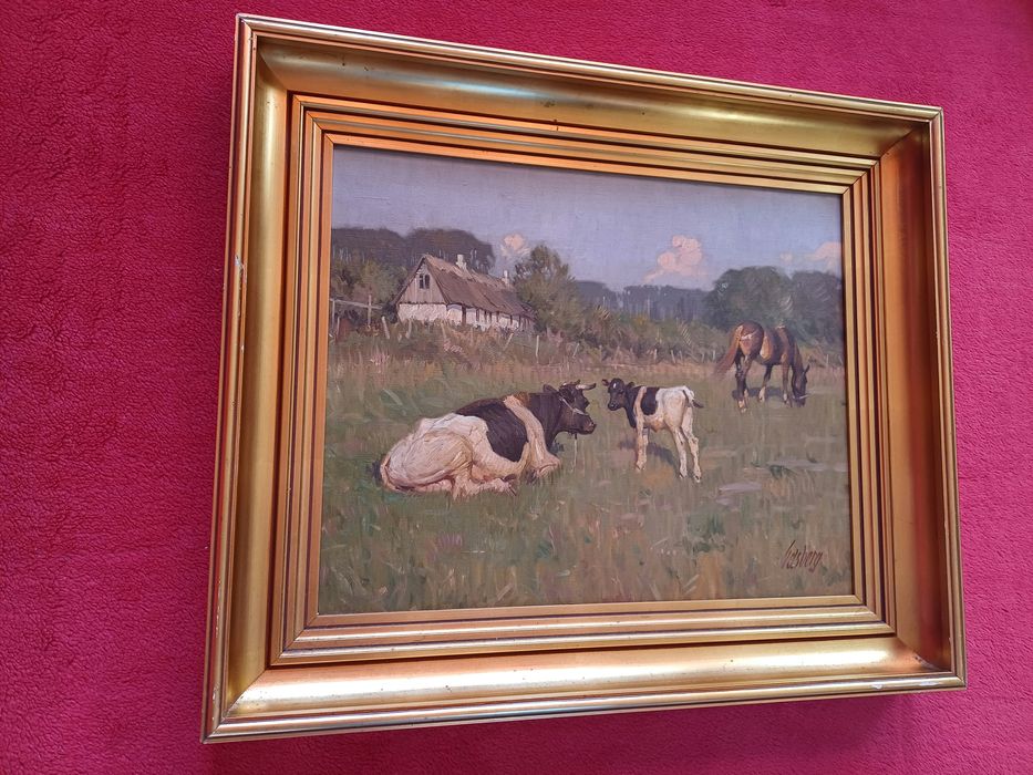 Stary obraz na płótnie SOREN EDSBERG ANDERSEN 1945 - 2021