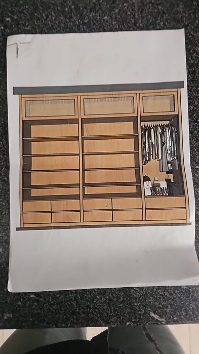 Roupeiro novo por usar de encastre