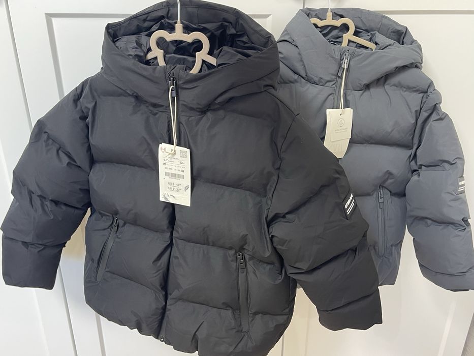 Куртка Zara для хлопчика 6-7 та 7-8 чорна .сіра