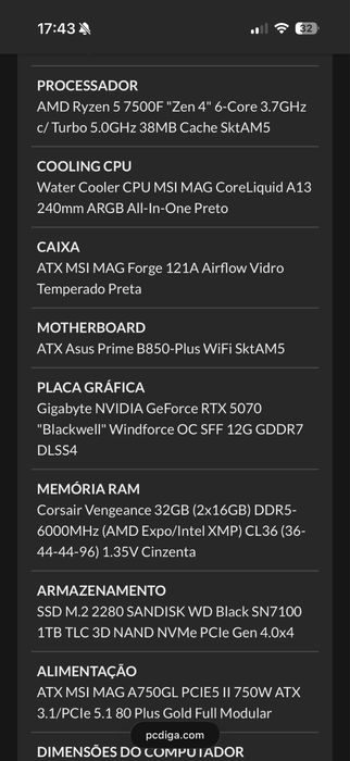 computador desktop pcdiga gaming gml-pr57rf6
