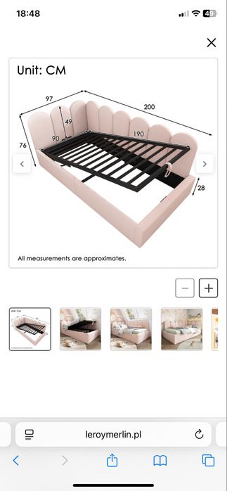 Łóżko dla dziecka tapcerowane