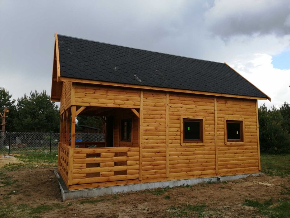 domek drewniany,ogrodowy, letniskowy , z deski, do 35m2, z antresolą