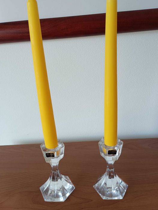 Castiçais em cristal Atlantis