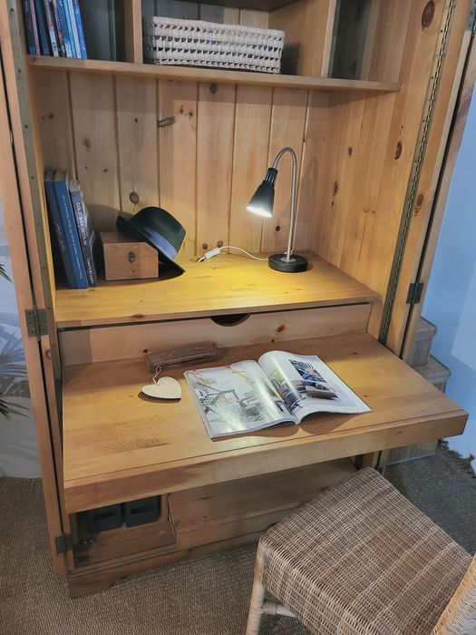 armario, estante, escritório, vintage, rustico