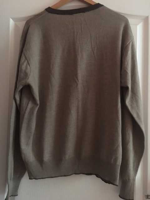 Elegancki sweter męski 100% welna merinos INTERMODA