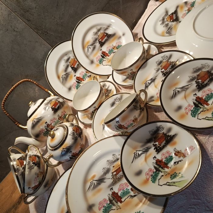 Japonska porcelana Kurami serwis kawowy