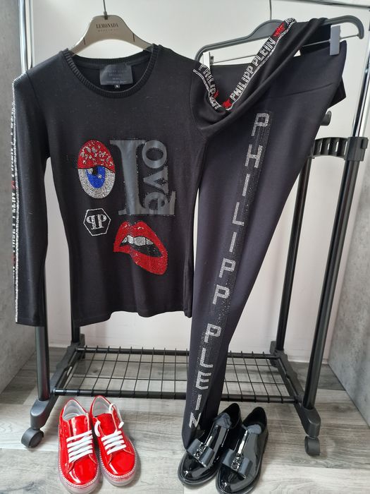 Legginsy Philipp Plein Czarne S M L Cyrkonie