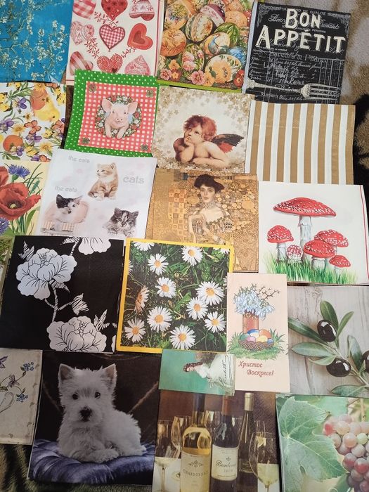 Декупажные салфетки для творчества.