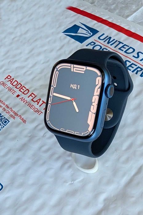 ідеальні стан нових без слідів Apple Watch 7 45 Blue Гарантія Магазин