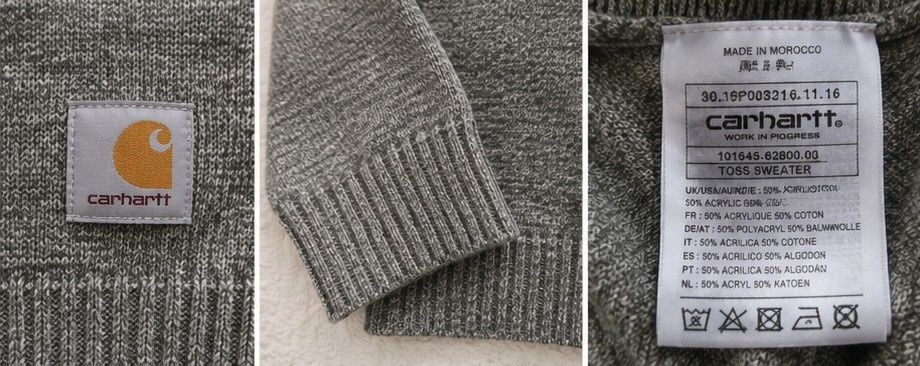 Чоловічий джемпер Carhartt Work in Progress сірий меланж S