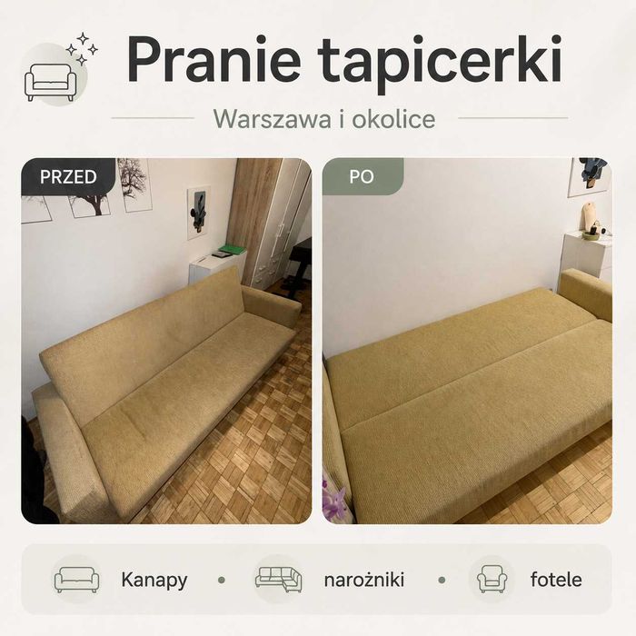 Czyszczenie Tapicerki Warszawa – Kanapy, Sofy, Narożniki, Krzesła