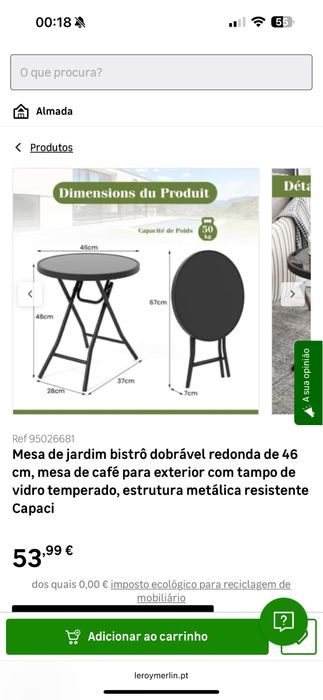 Mesa e cadeiras Jardim ou Varanda