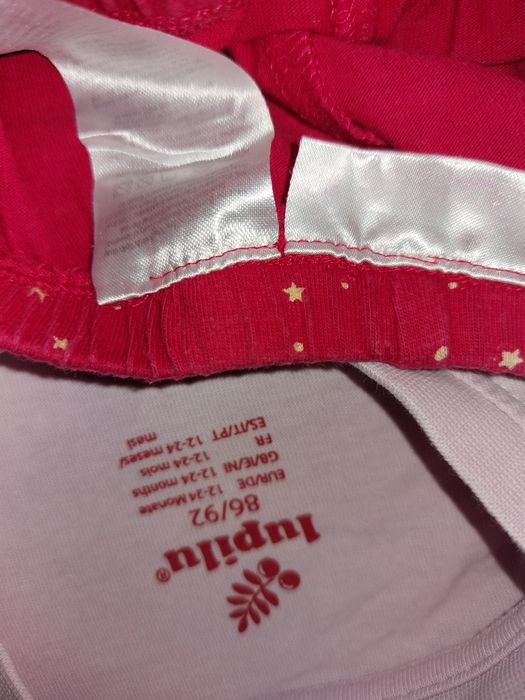 Zestaw świąteczny dla dziewczynki bluzka i spodnie 86 92 cm