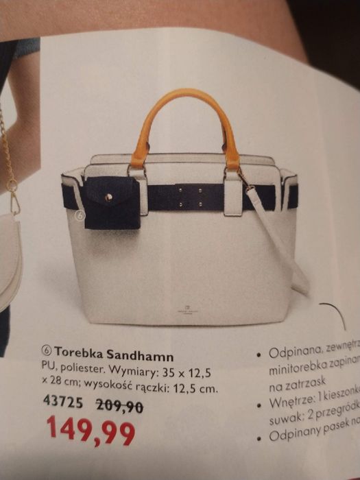 Nowa Biała torebka,pojemna