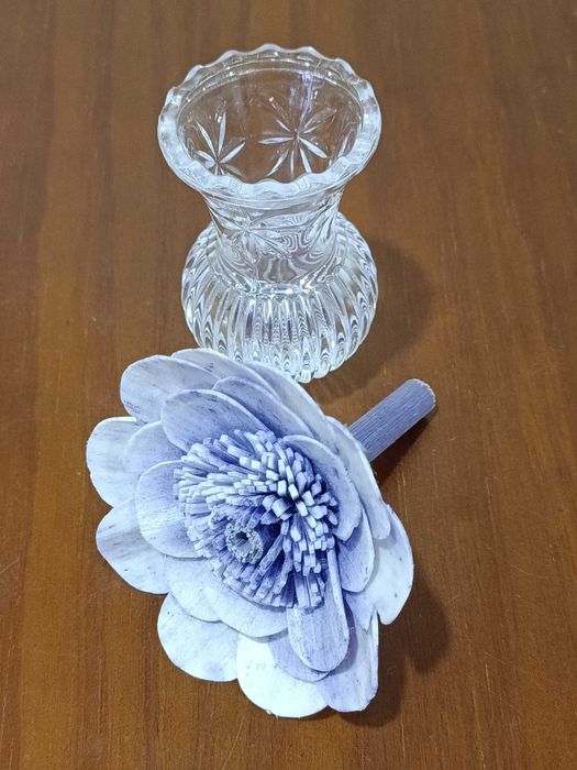 Difusor de Aromas - Flor de Papel em Vaso de Vidro