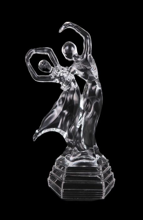 Grupo Escultórico Art Deco em Cristal (ref 3)