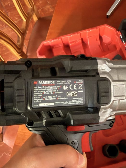 PARKSIDE PERFORMANCE PASSP 20- Li X20V, máx. 1898 Nm, até M33, 1/2"