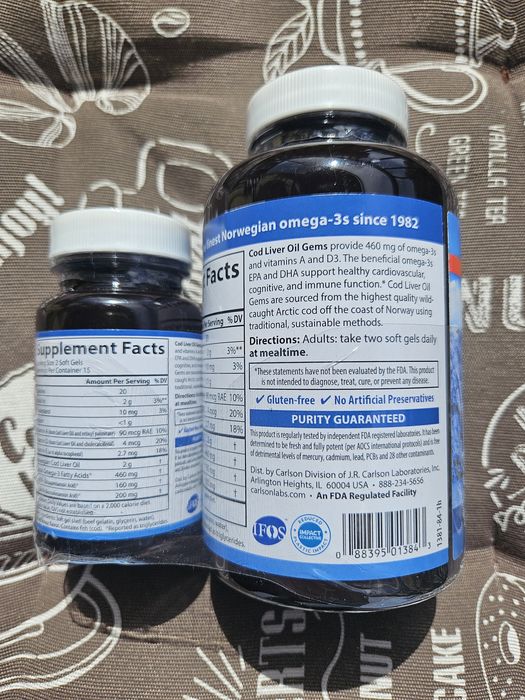 Carlson Wild Norwegian олія масло печени трески Cod Liver Oil