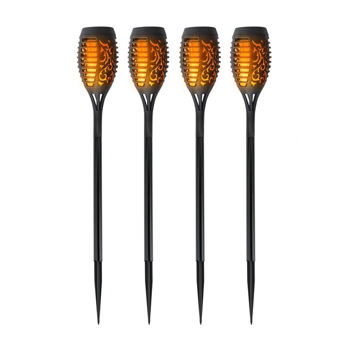 Lampa do ogrodu led solarna pochodnia 4sztuki