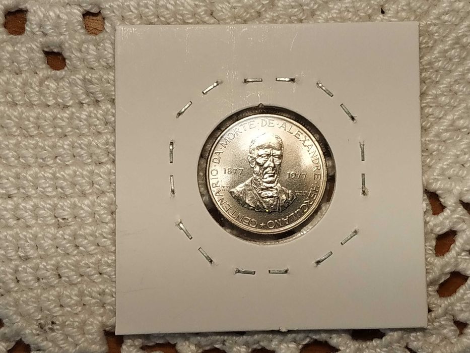 Portugal - moeda de 2,5 escudos de 1977 (Alexandre Herculano)