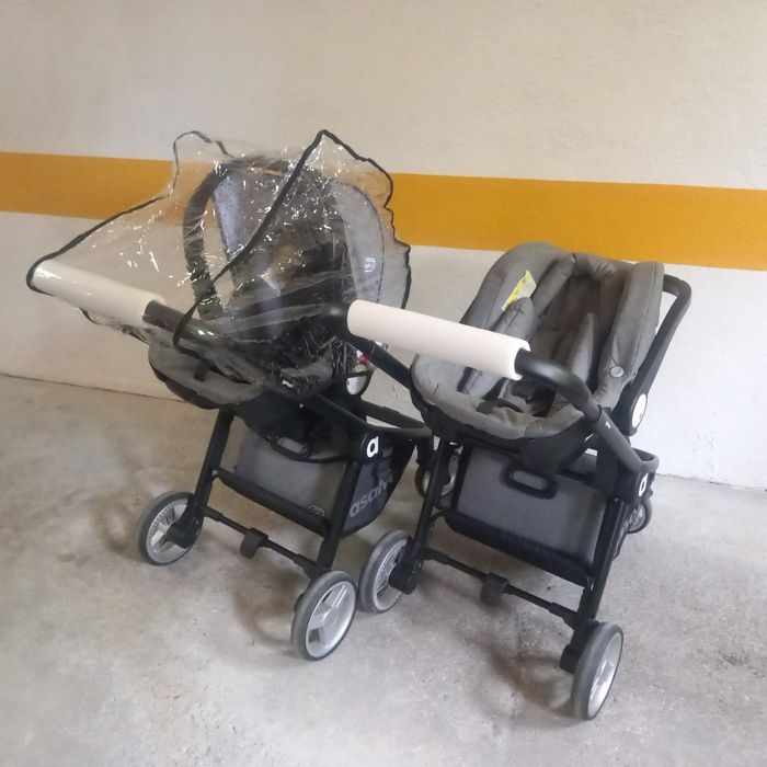 Conjunto de trio Asalvo  Carrinho Bebé, Alcofa e Cadeira e Isofix