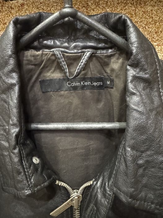 Шкіряна куртка calvin klein
