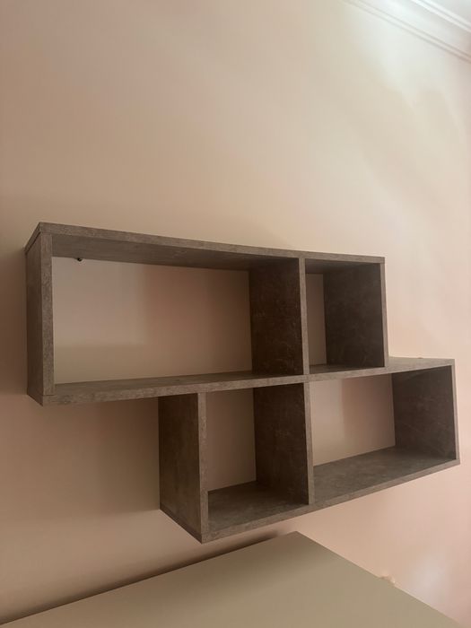 Estante com 4 Nichos Cinza Cimento