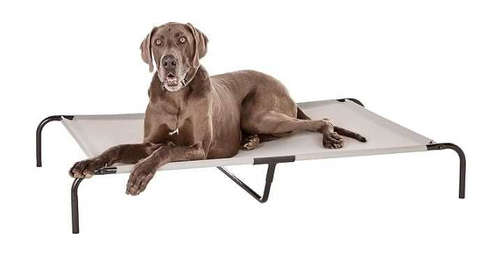 Chłodzące podwyższone legowisko dla zwierząt XL szare,dł. 153x94x23 cm