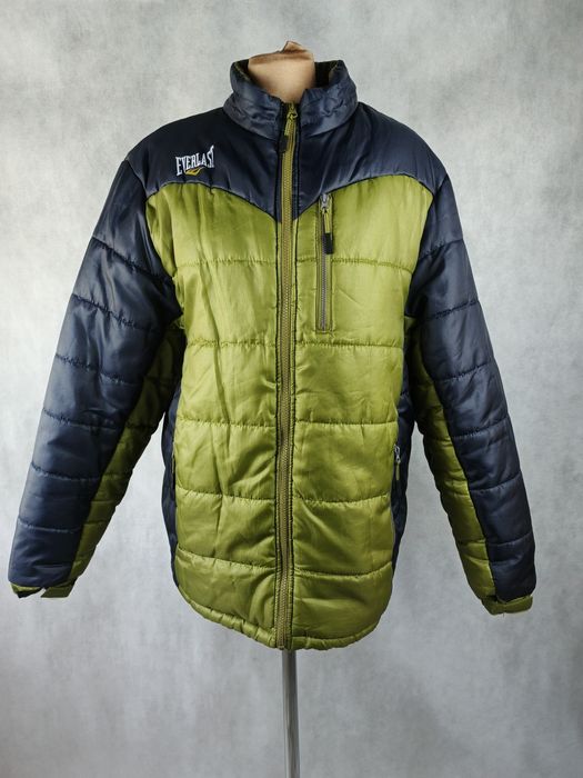 Everlast męska kurtka zimowa pikowana granatowo zielona ocieplana XL
