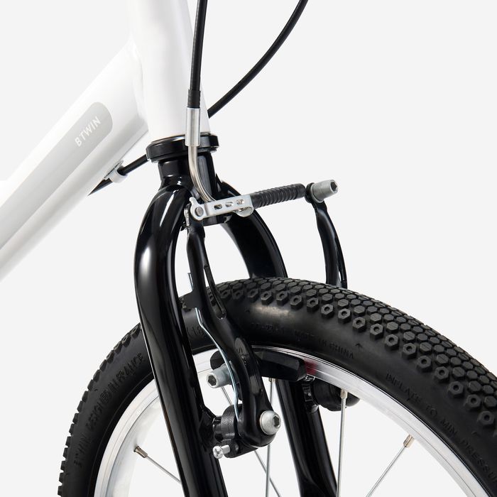 Bicicleta de Criança 16 polegadas 4-6 anos, DISCOVER 100 Branco