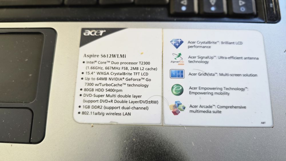 Acer Aspire 5612WLM — Para Peças