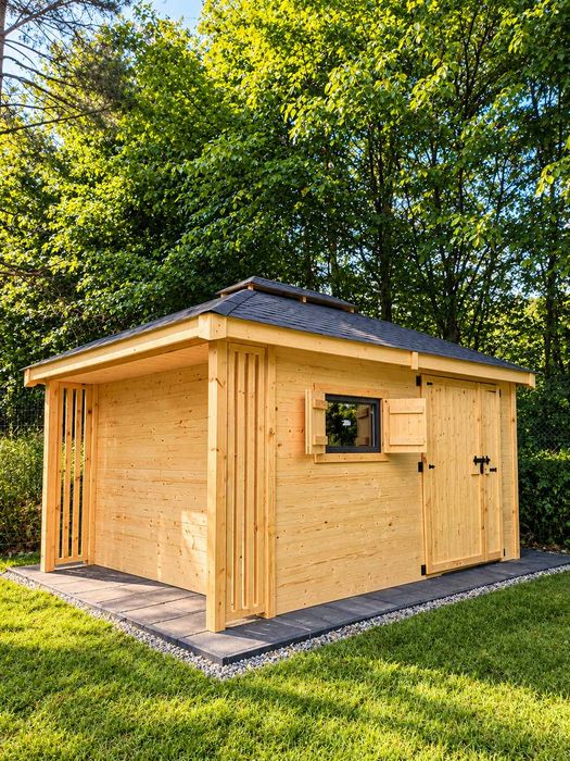 Domek Narzędziowy 3x4 z Drewutnią 2w1 | Altana Drewniana | PROMOCJA -10%