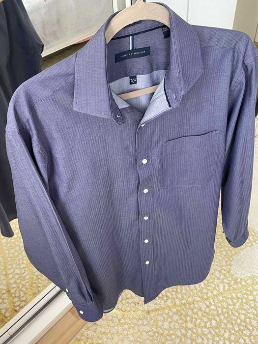 Męska bawełniana koszula Tommy Hilfiger Regular paski r.15-15½ 32-33 M