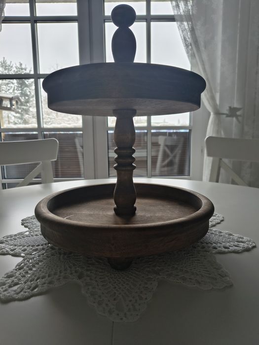Etażerka drewniana + grzybek gratis