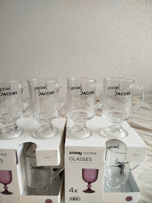Nowy komplet 6 szklanek z uszkiem Jacobs