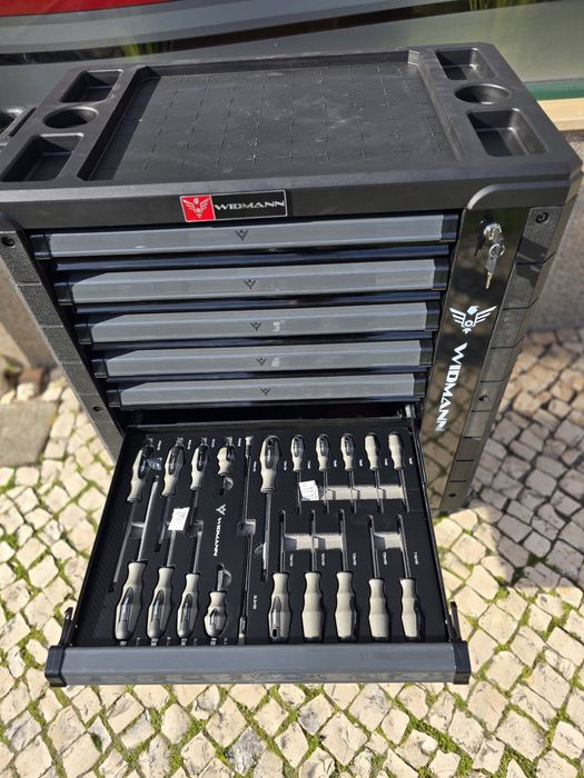 Carrinho de ferramentas 7 gavetas 6 completas novo