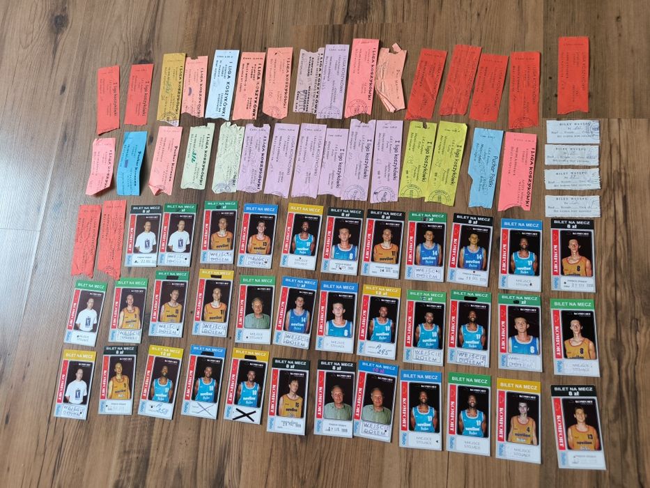 Bilety kolekcjonerskie LKS Spójnia Stargard Komfort Forbo 1998 1999 2000  72 sztuki