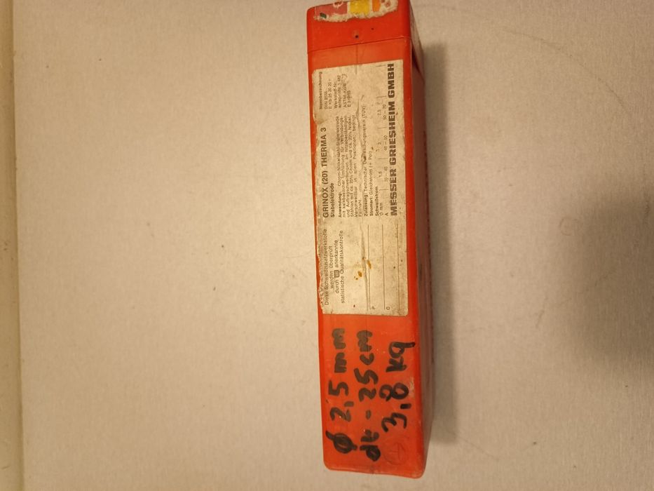 Elektrody, elektroda INOX 2,5x25cm. Waga 3,8 kg. Ok. 300 szt.