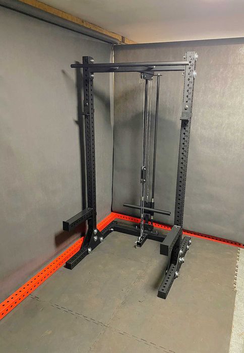 HALF RACK 80x80x3 + wyciąg góra dół + belki + haki / klatka siłownia
