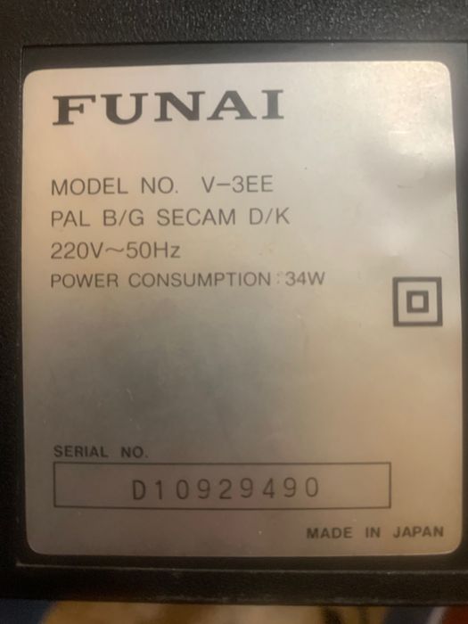 Видеомагнитофон Funai V-3EE