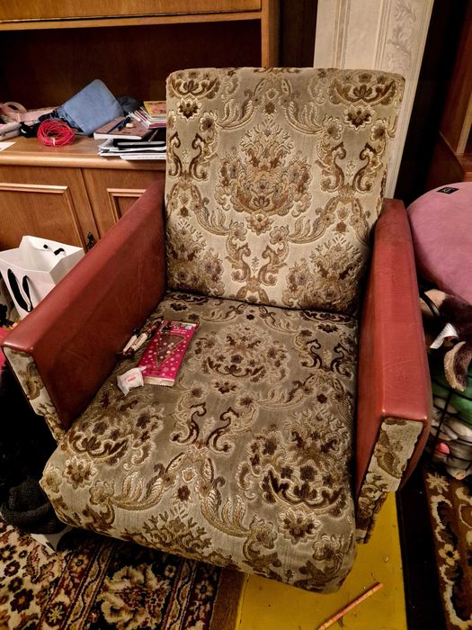 Fotele obrotowe skórzano materiałowe