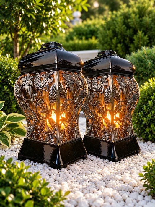 Piękny znicz led 34 cm