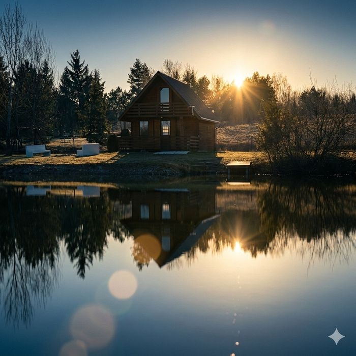 Chatka Nad Stawami –  domek nad wodą, wśród łąk gór, stawów i lasów,